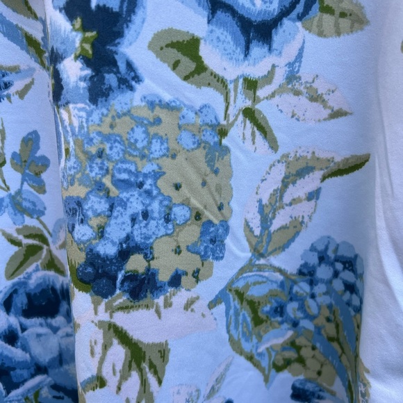 NWT LAURA ASHLEY Blue Floral Golf Tennis Polo Shirt size SMALL - Picture 5 of 10